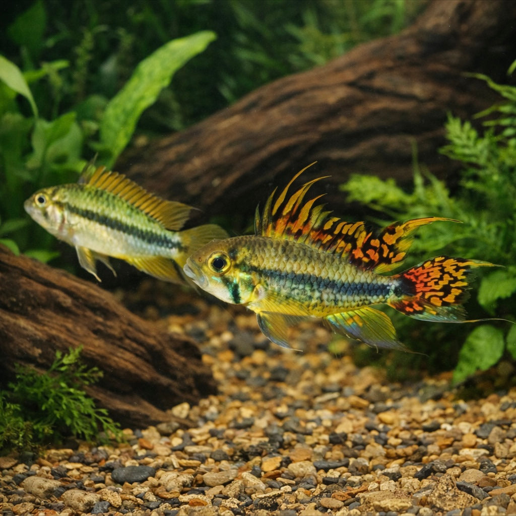 2 Apistogramma Cacatuoides Double Red