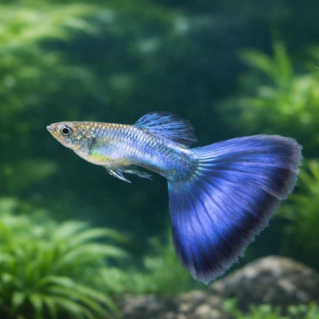 8 Japanese Blue Tail Guppy Males