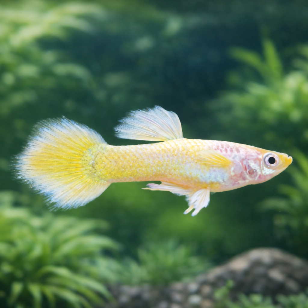 8 German Yellow Guppy Males