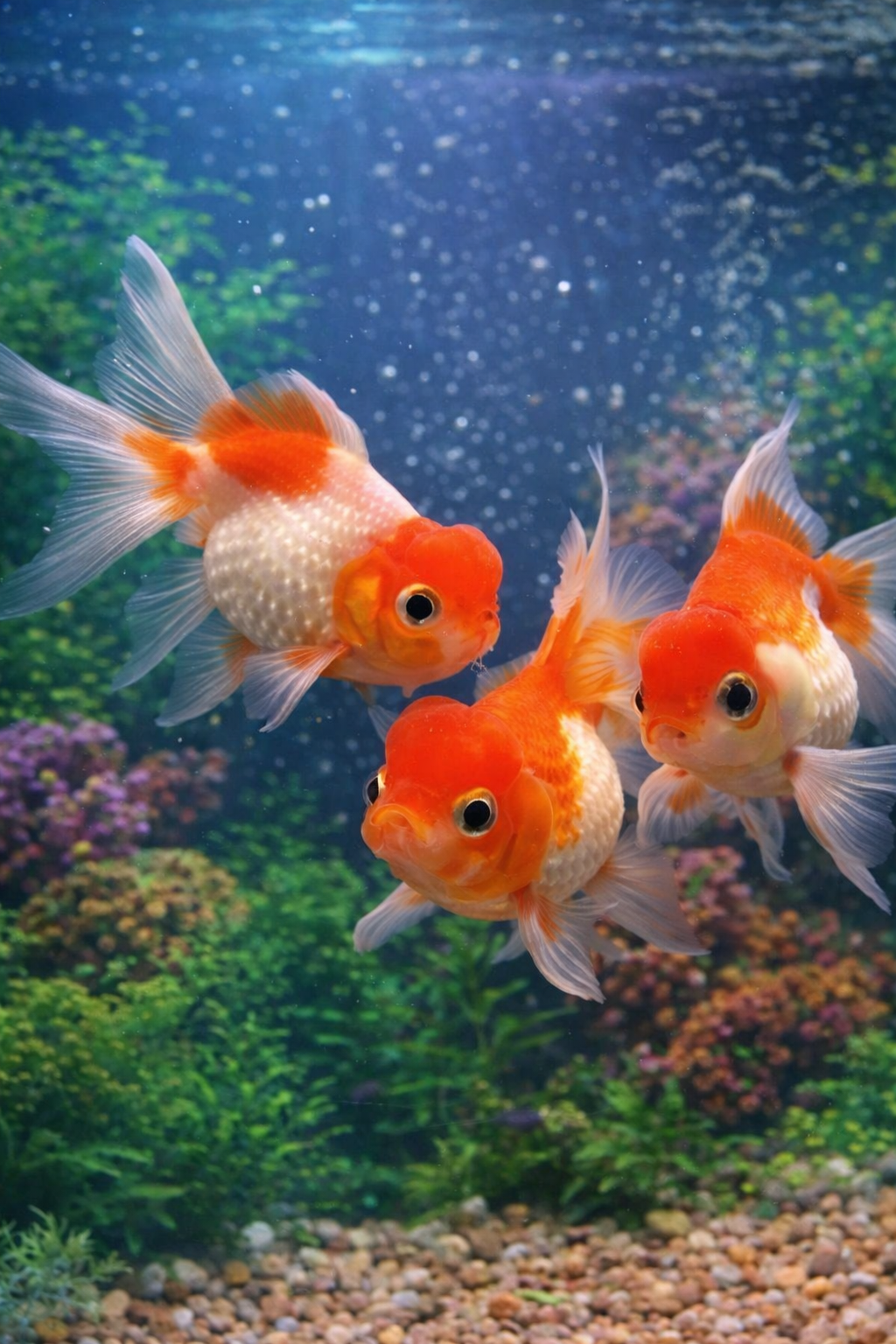 2 Assorted Pearlscale Oranda Goldfish - 3"