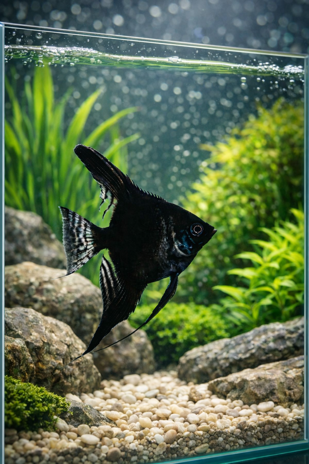3 Black Angelfish