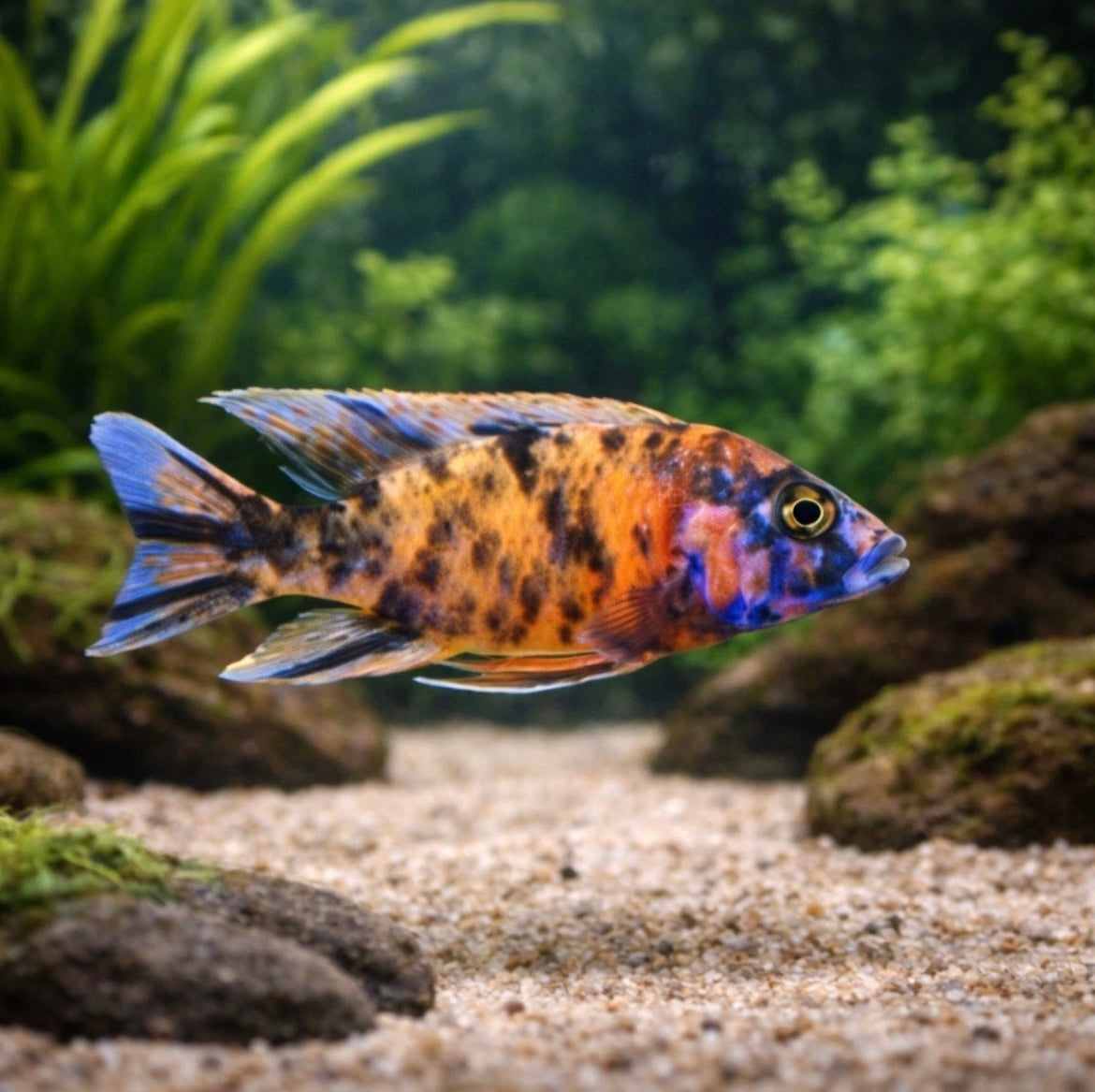 2 Peacock Cichlid Orange Blossom 2”