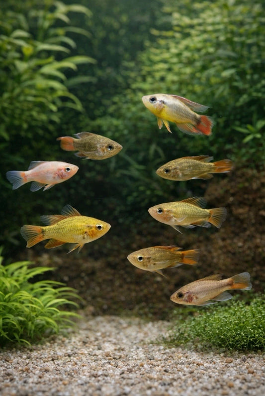 2 Apistogramma Agassizi Gold Red