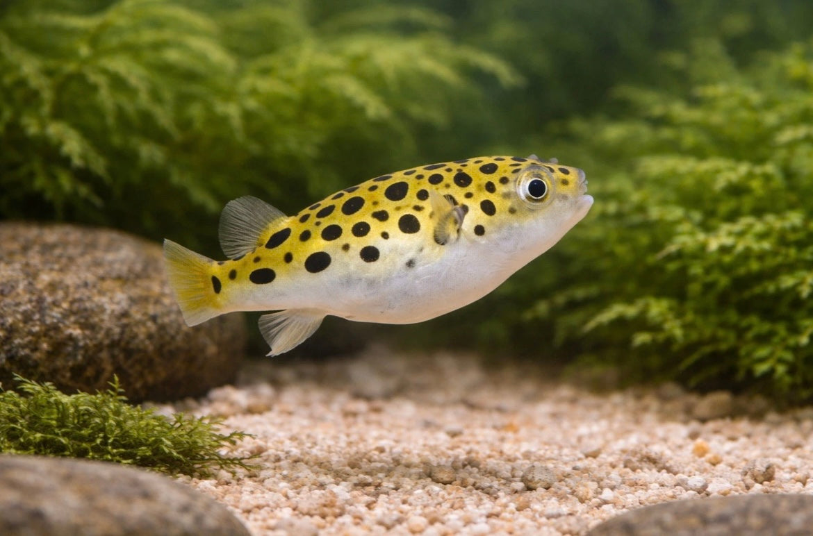 3 Green Spotted Puffer