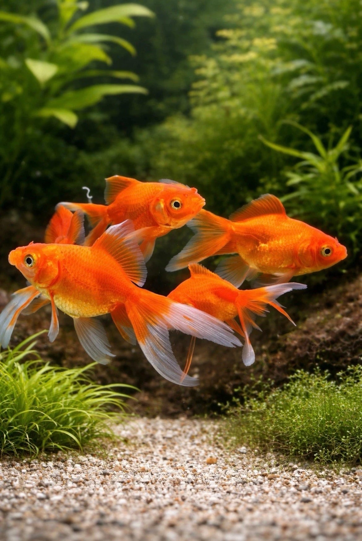 2 Red Ryukin Goldfish - 3"