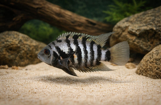 3 Black Convict Cichlid