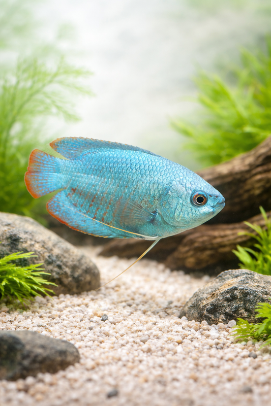3 Powder Blue Dwarf Gourami