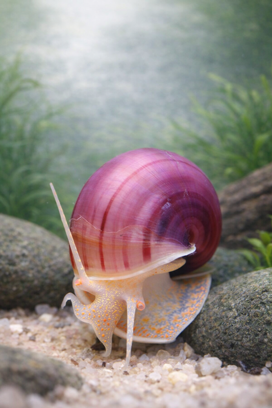 2 Lavender Mystery Snail