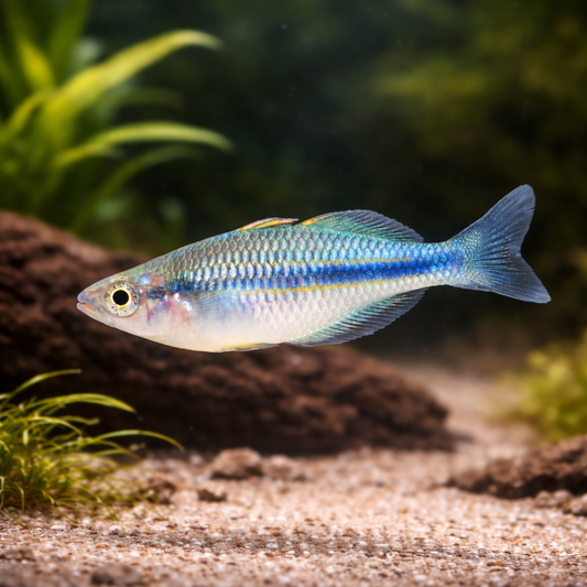 2 Turquoise Rainbow Fish Size ML