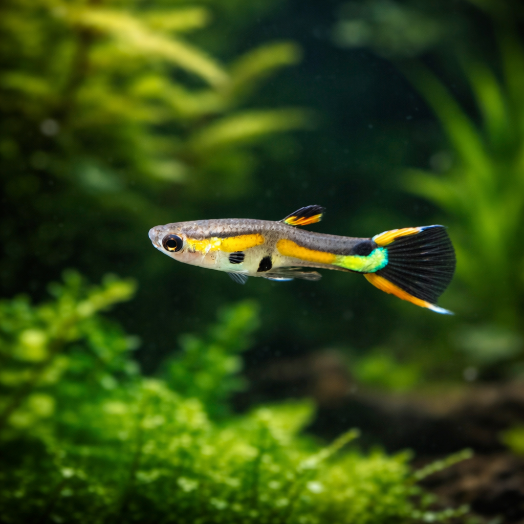 10 Yellow Black Endler Males