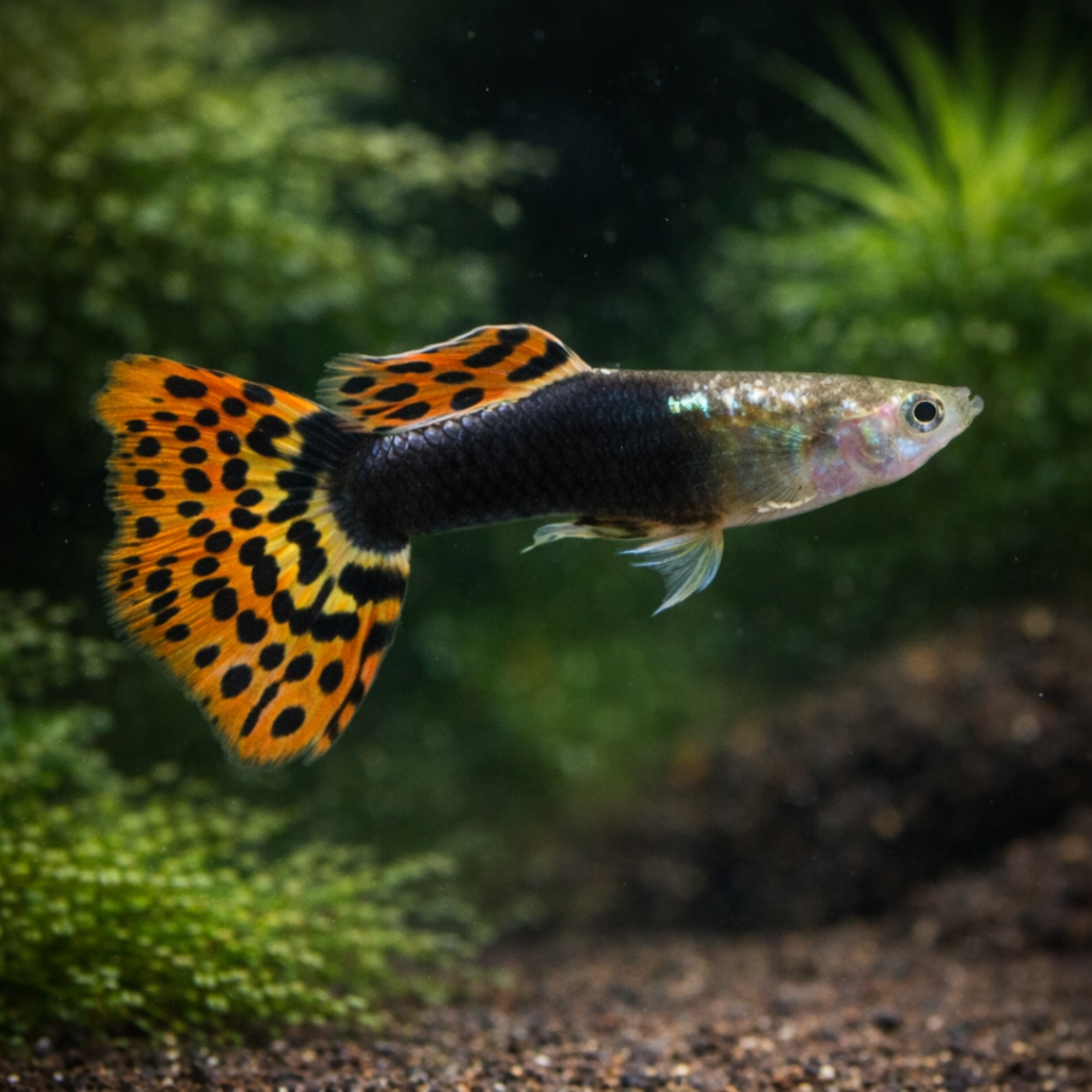 8 Leopard Tux Guppy Males