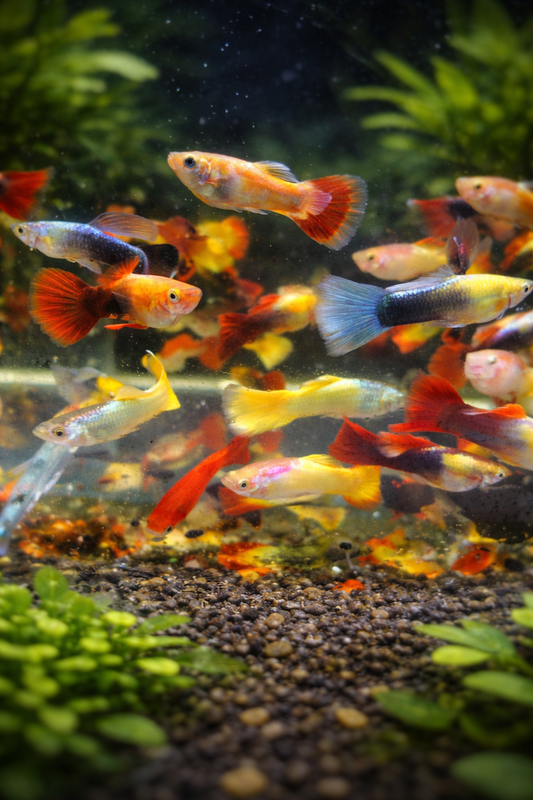 8 Assorted Guppy Males