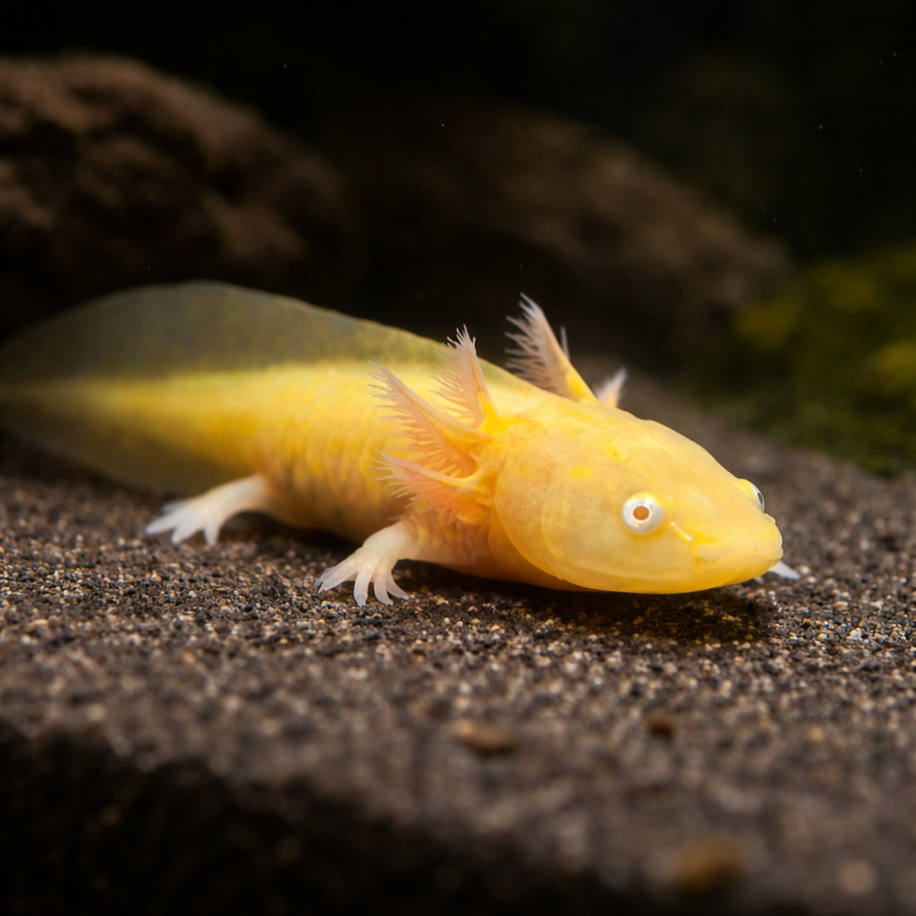 Assorted Hybrid Albino & Gold Axolotl