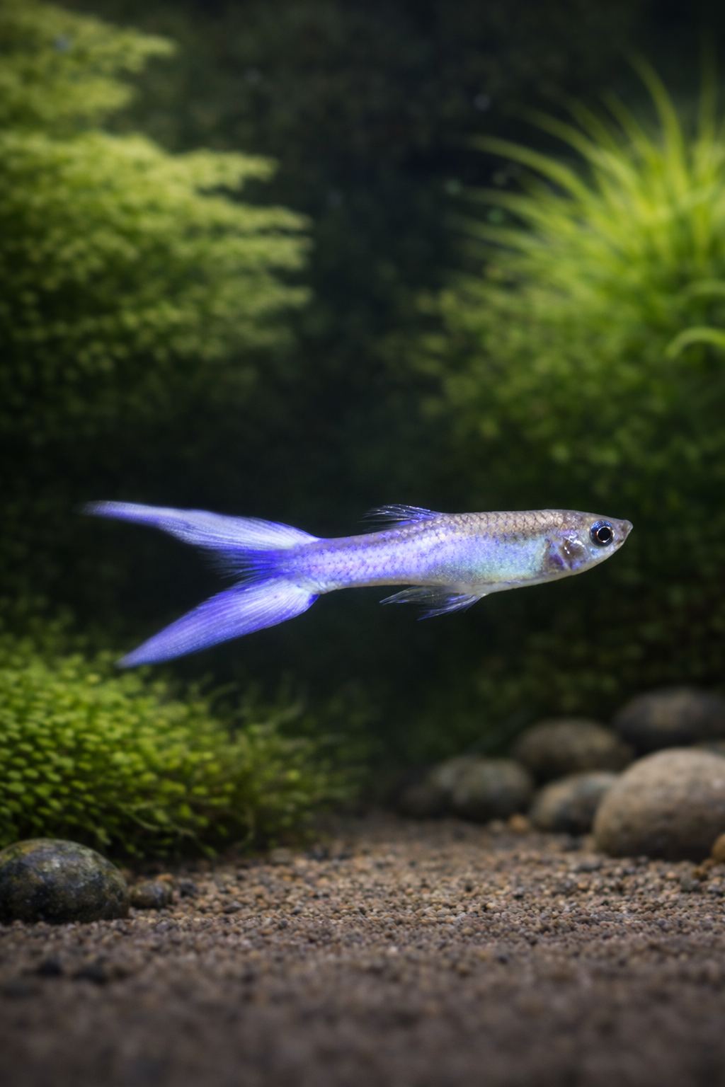 8 Japan Blue Double Sword Guppy Males