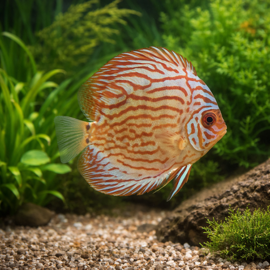 Red Turquoise Discus 1-5-2”