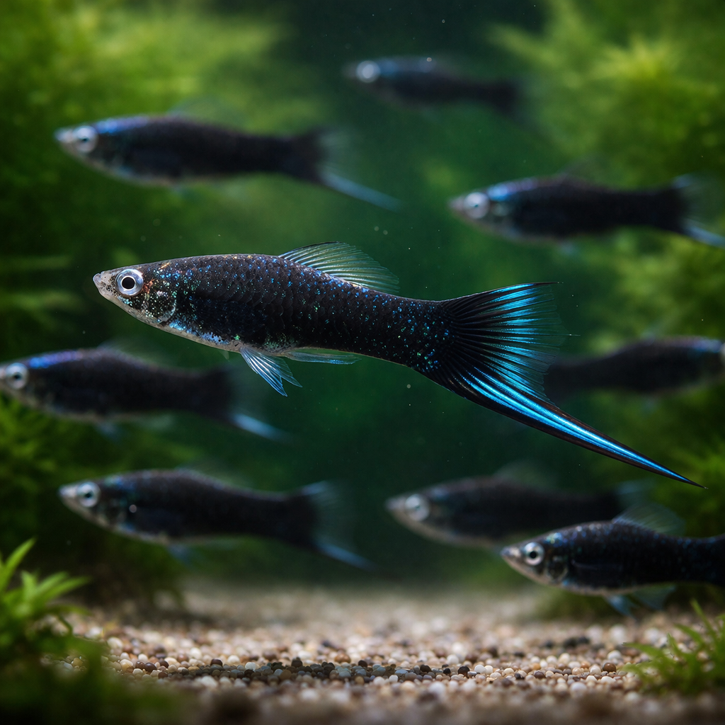 4 Black Nubian Swordtail