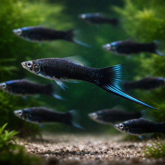 4 Black Nubian Swordtail